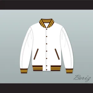 Broome Dusters White Varsity Letterman Jacket-Style Sweatshirt 2