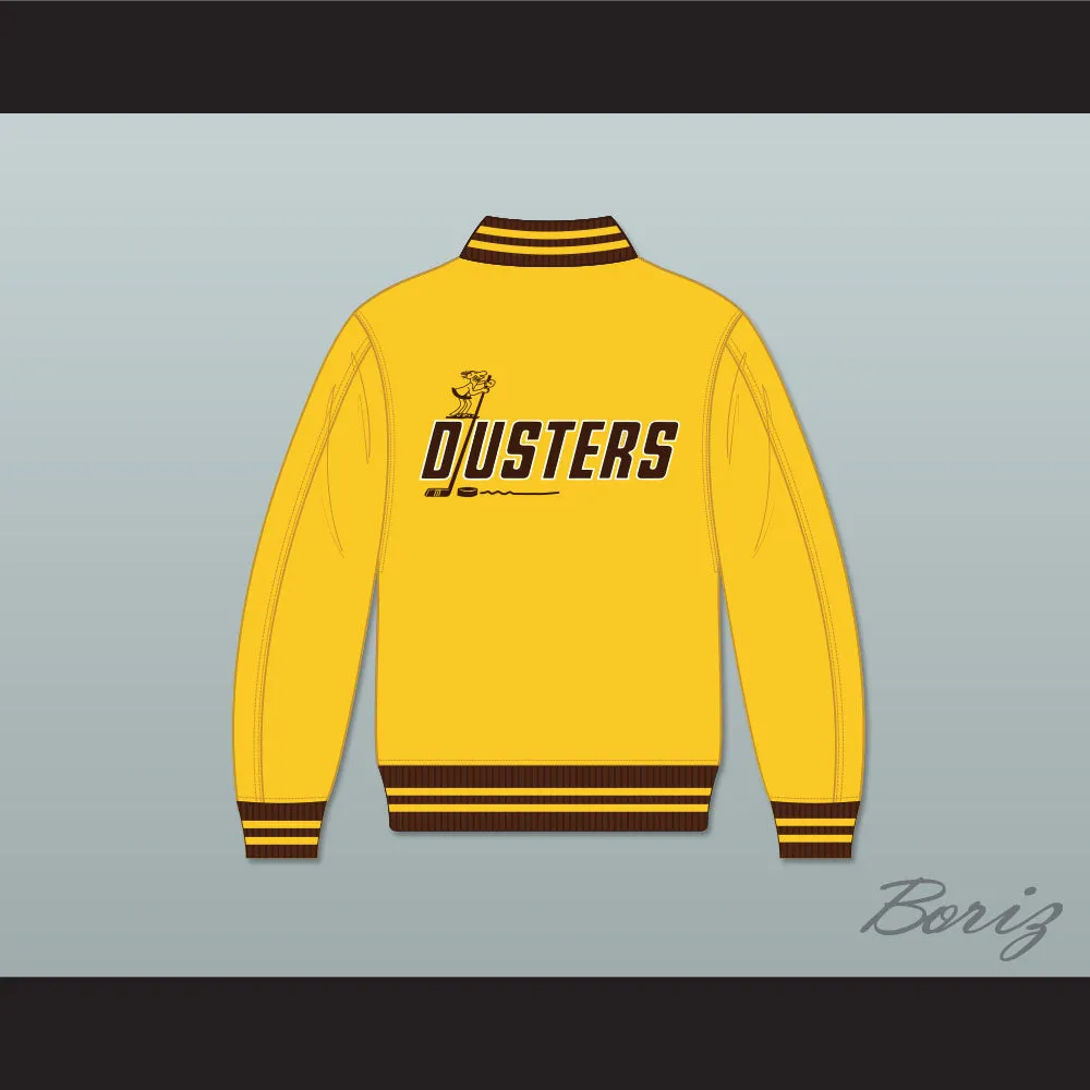 Broome Dusters Yellow Varsity Letterman Jacket-Style Sweatshirt 2