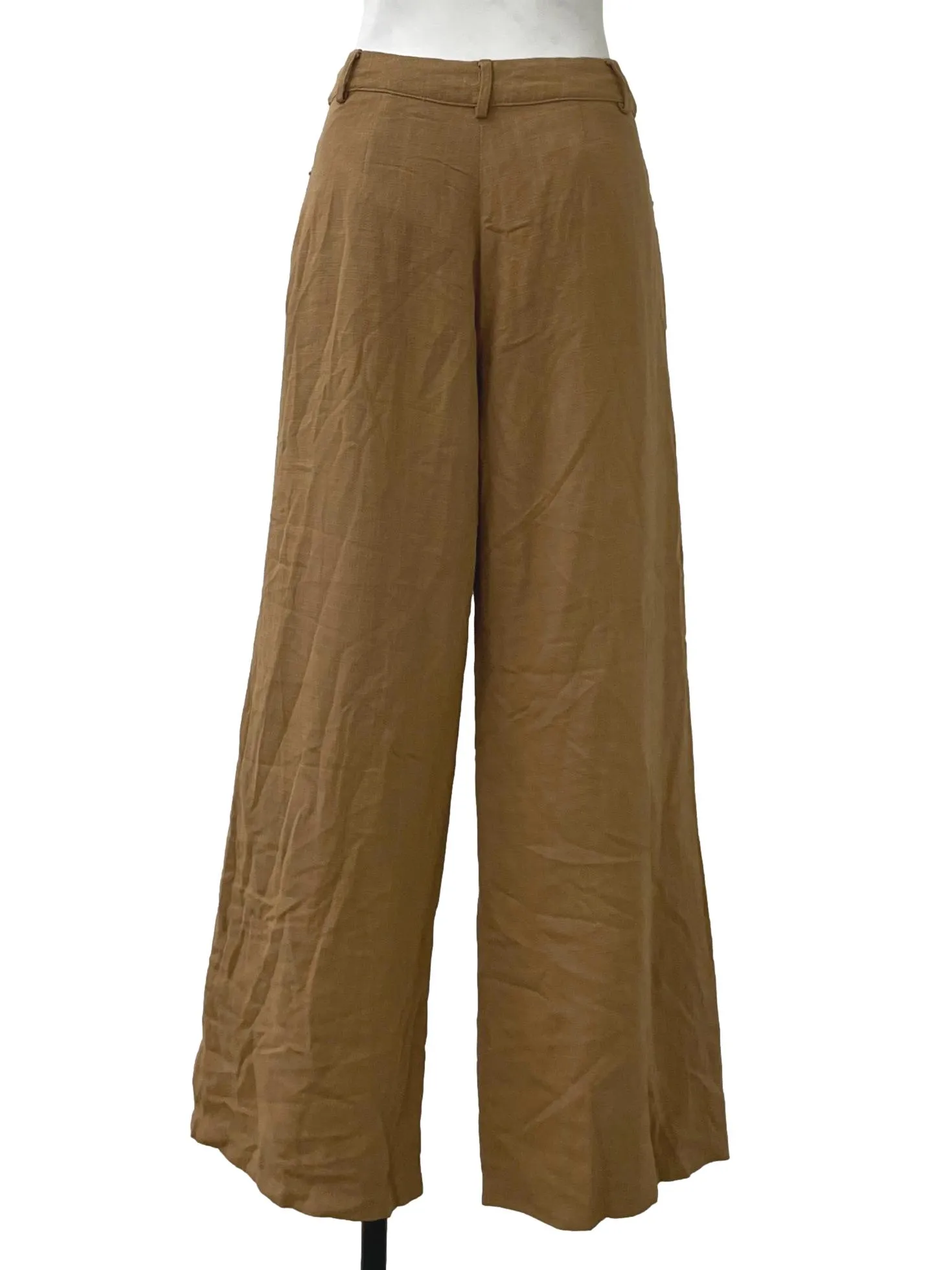 Brown Linen Wide Legged Pants TEM