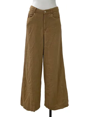 Brown Linen Wide Legged Pants TEM