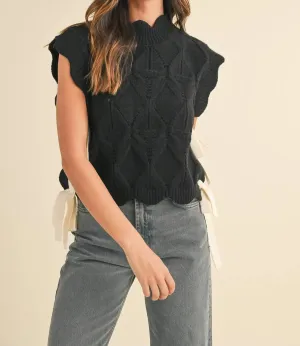 Cable Knit Asymmetric Pullover Sweater