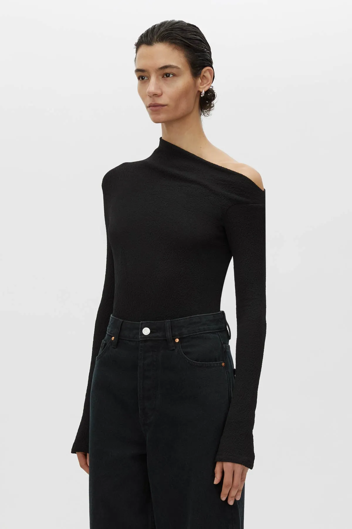 Cali Textured Long Sleeve Top