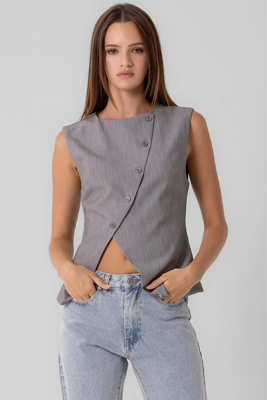 Calliope Asymmetric Vest Top
