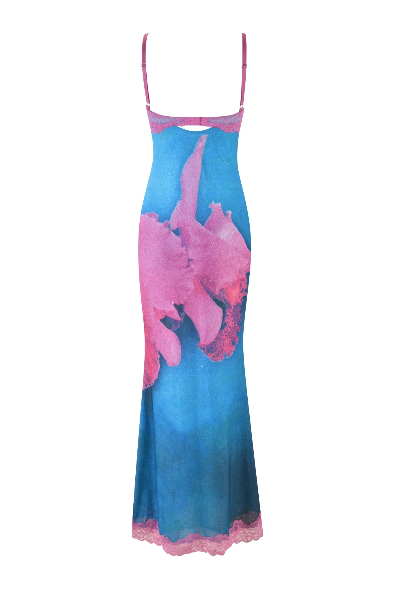 CALYPSO MAXI DRESS - BLUE : FLORAL : BLUE ORCHID PRINT