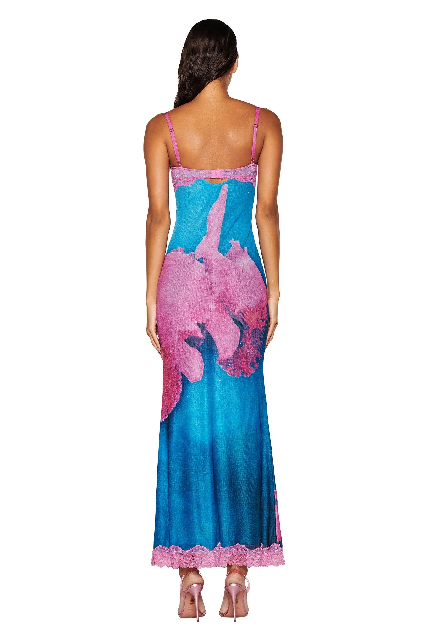 CALYPSO MAXI DRESS - BLUE : FLORAL : BLUE ORCHID PRINT