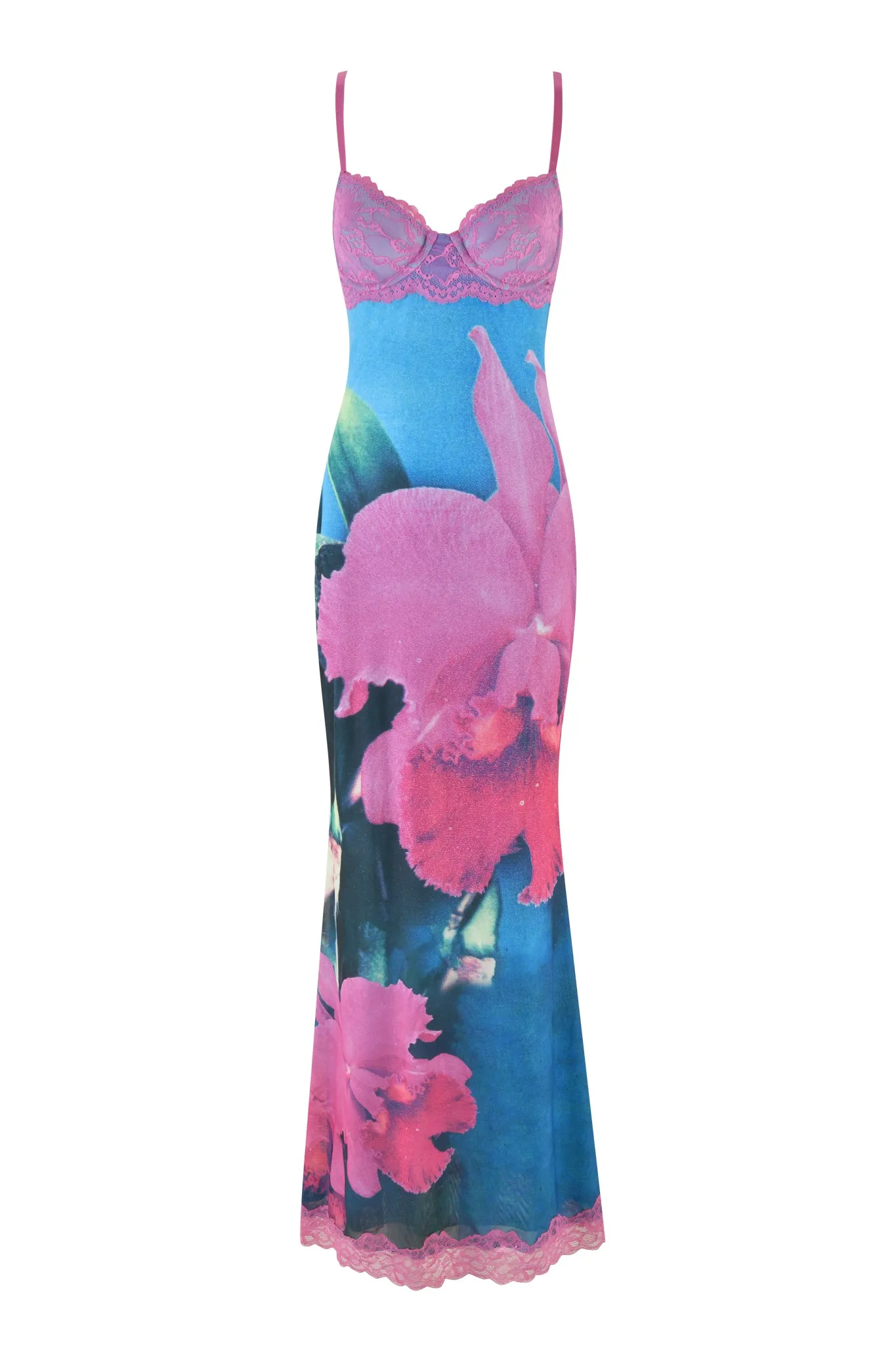 CALYPSO MAXI DRESS - BLUE : FLORAL : BLUE ORCHID PRINT