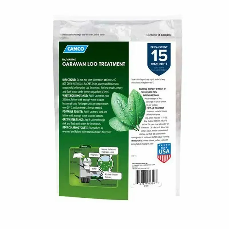 Camco Caravan Loo Treatment - Fresh Scent Drop ins - no longer available