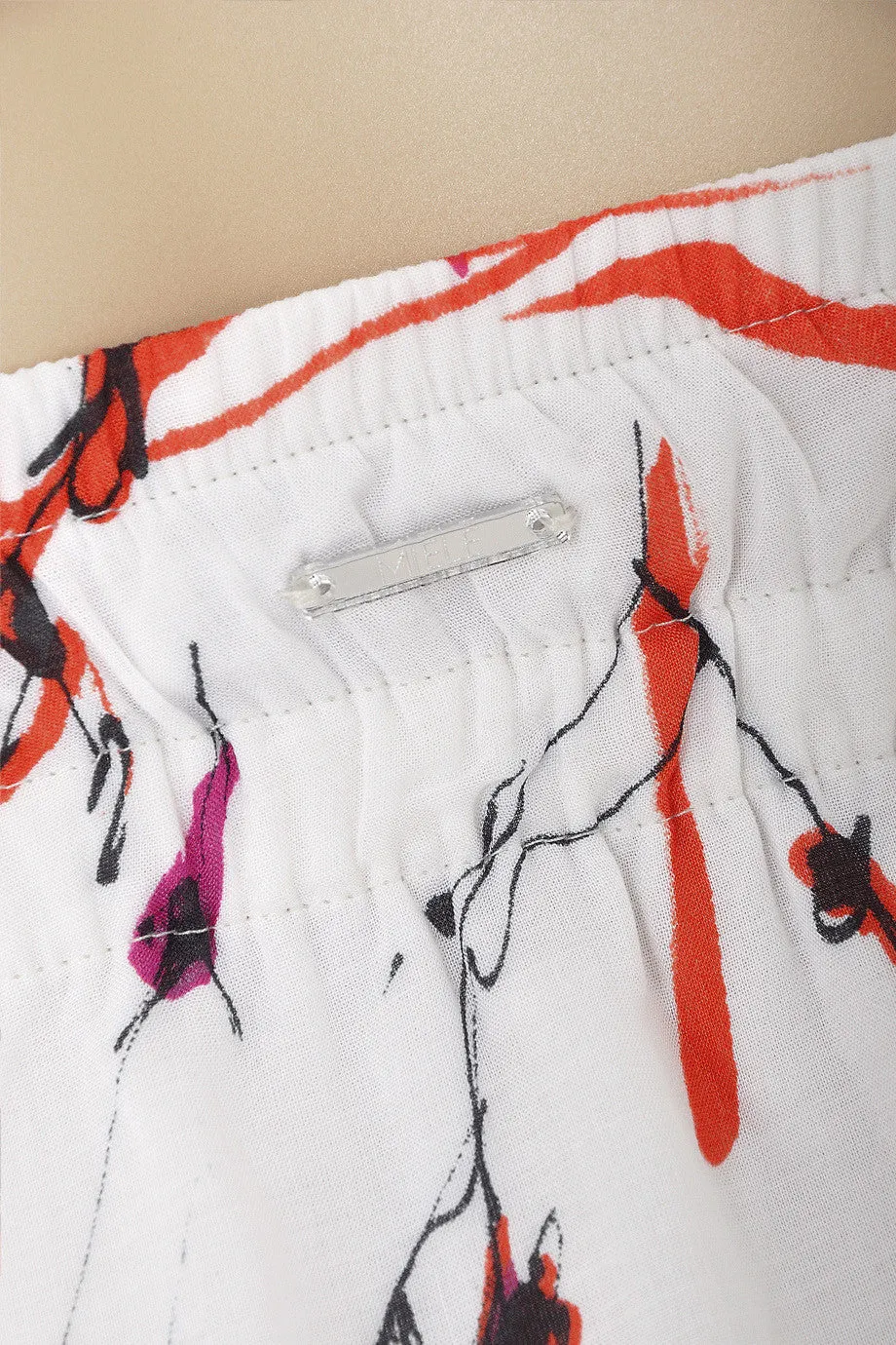 CARLOS MIELE AQUARELLE White Floral Printed Dress
