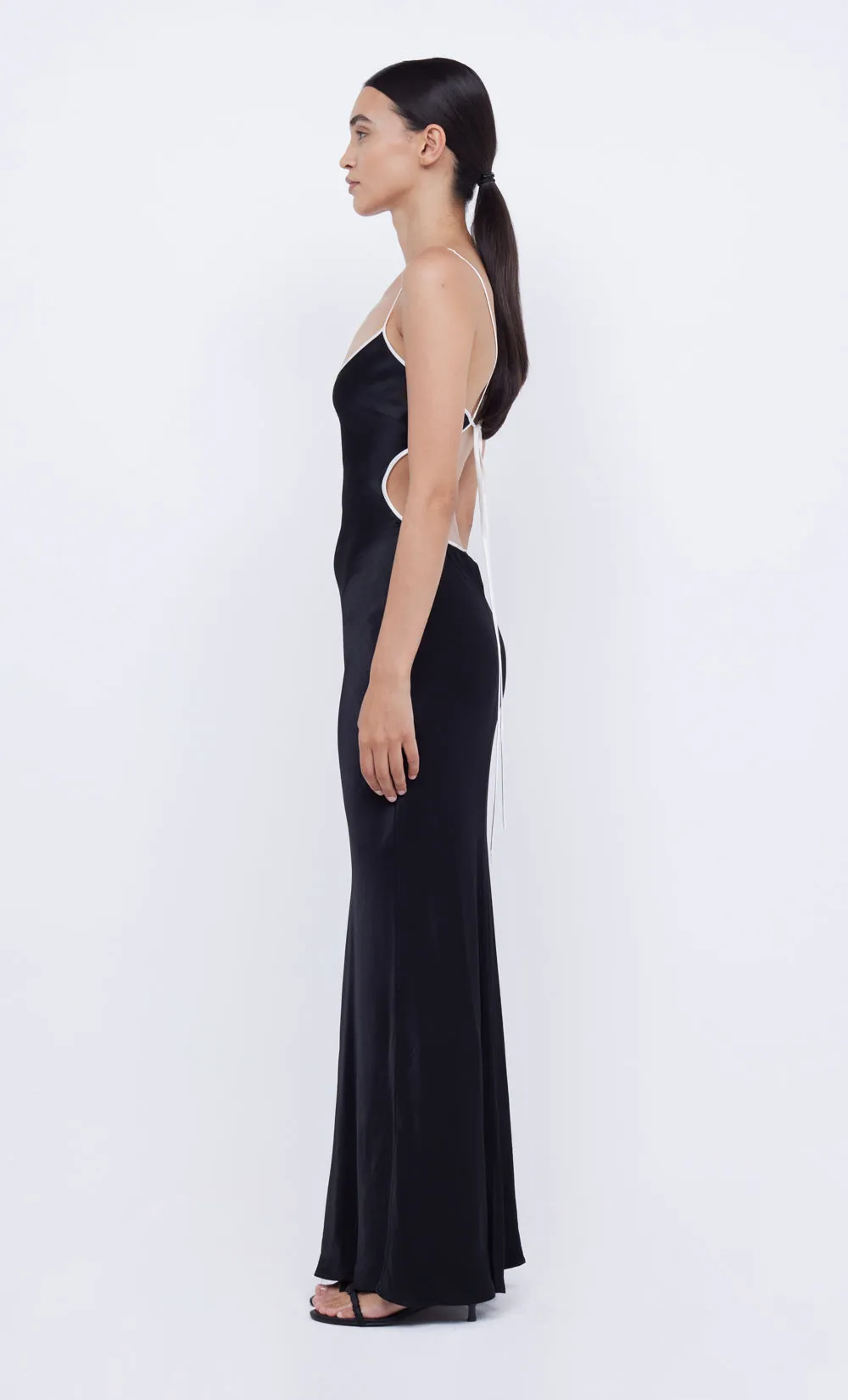 CEDAR CITY MAXI DRESS - BLACK/IVORY