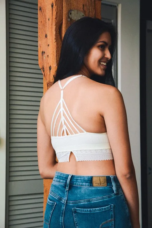 CELESTE CROP TOP BRALETTE IVORY