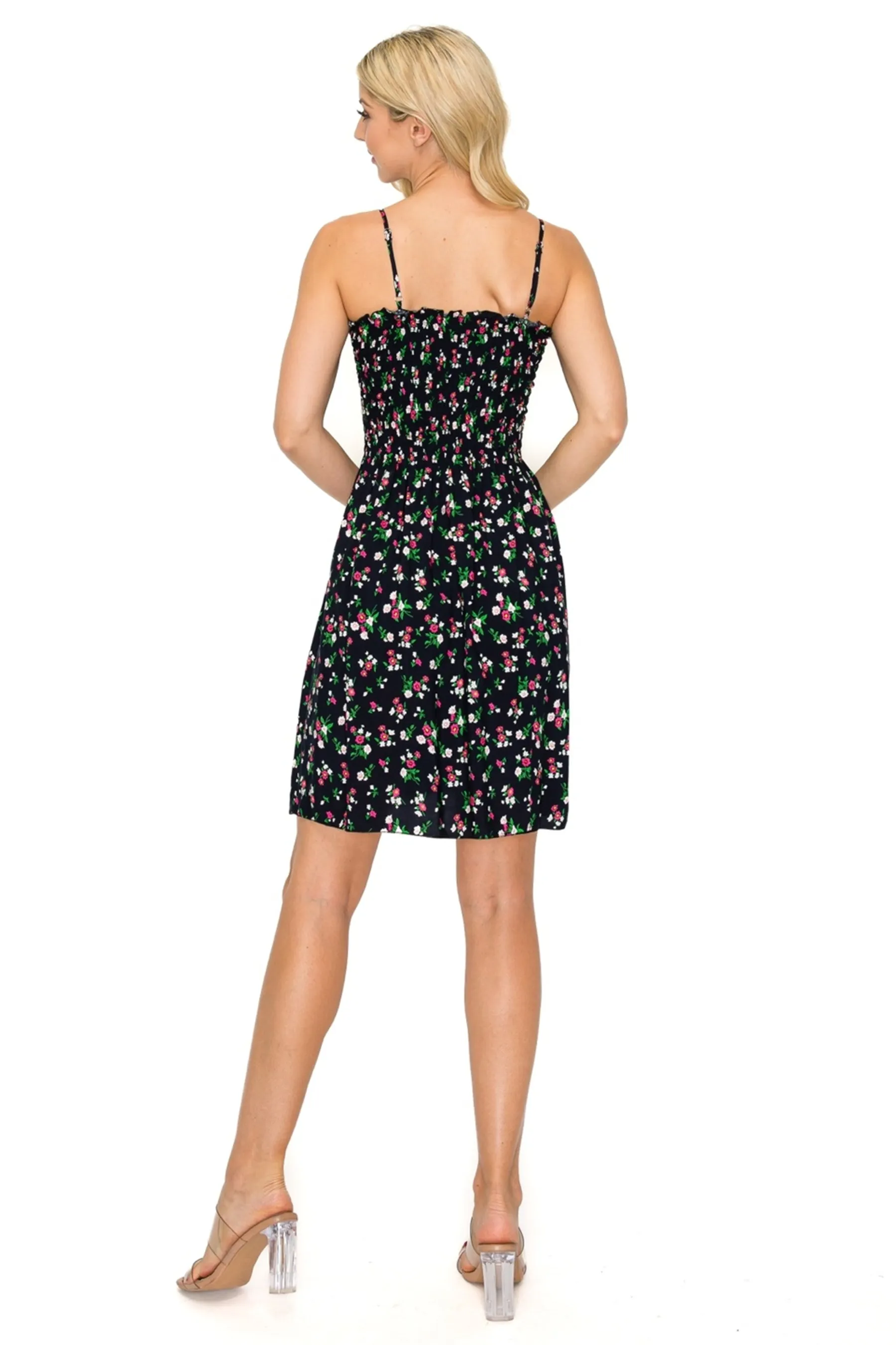 Challis Print Smock Sleeveless Mini Dress Lightweight Soft Casual Fit ZD22067C77 $6.50EACH