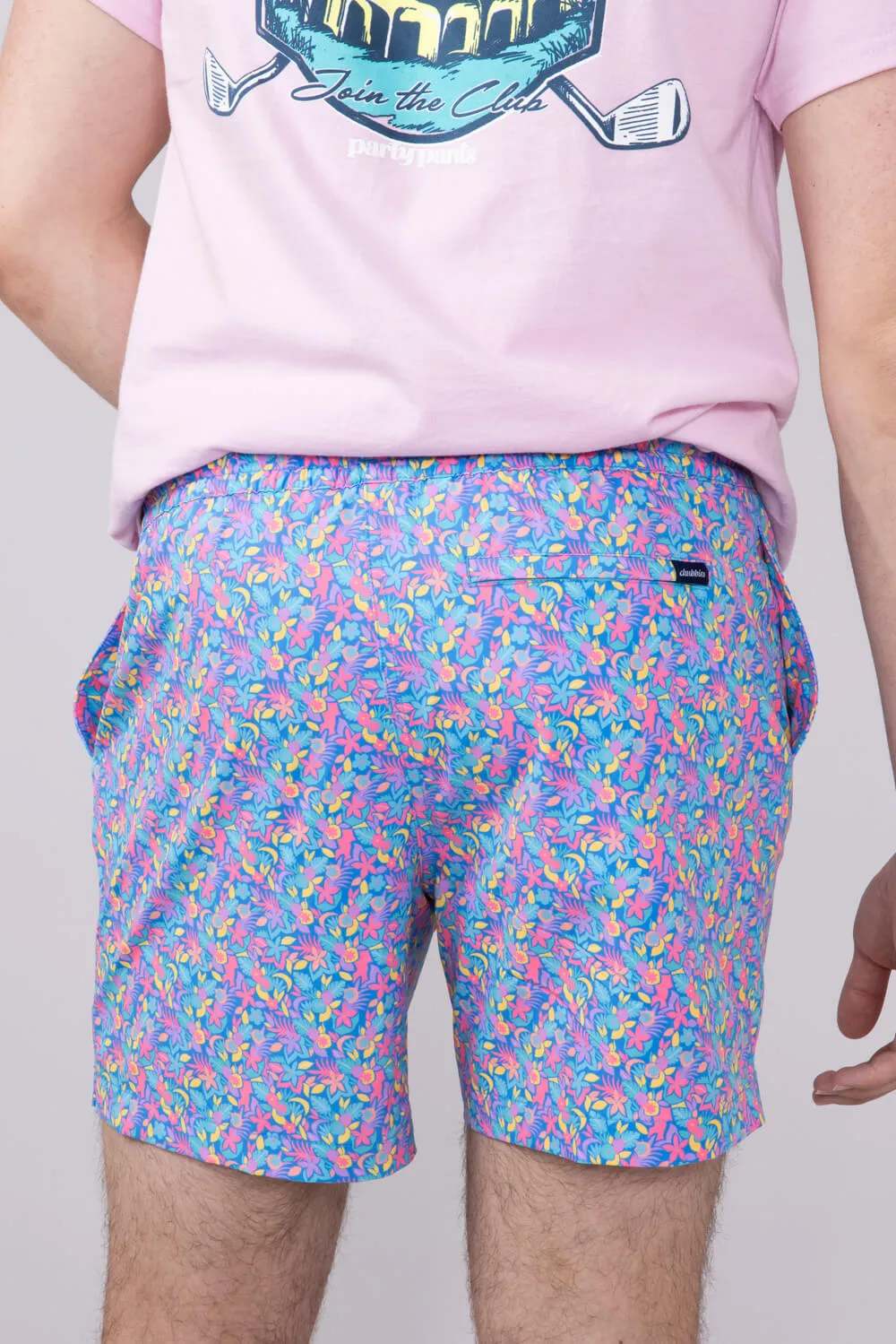 Chubbies Classic Lined Swim Trunks 5.5” Shorts for Men in Blue Floral | 126232-09