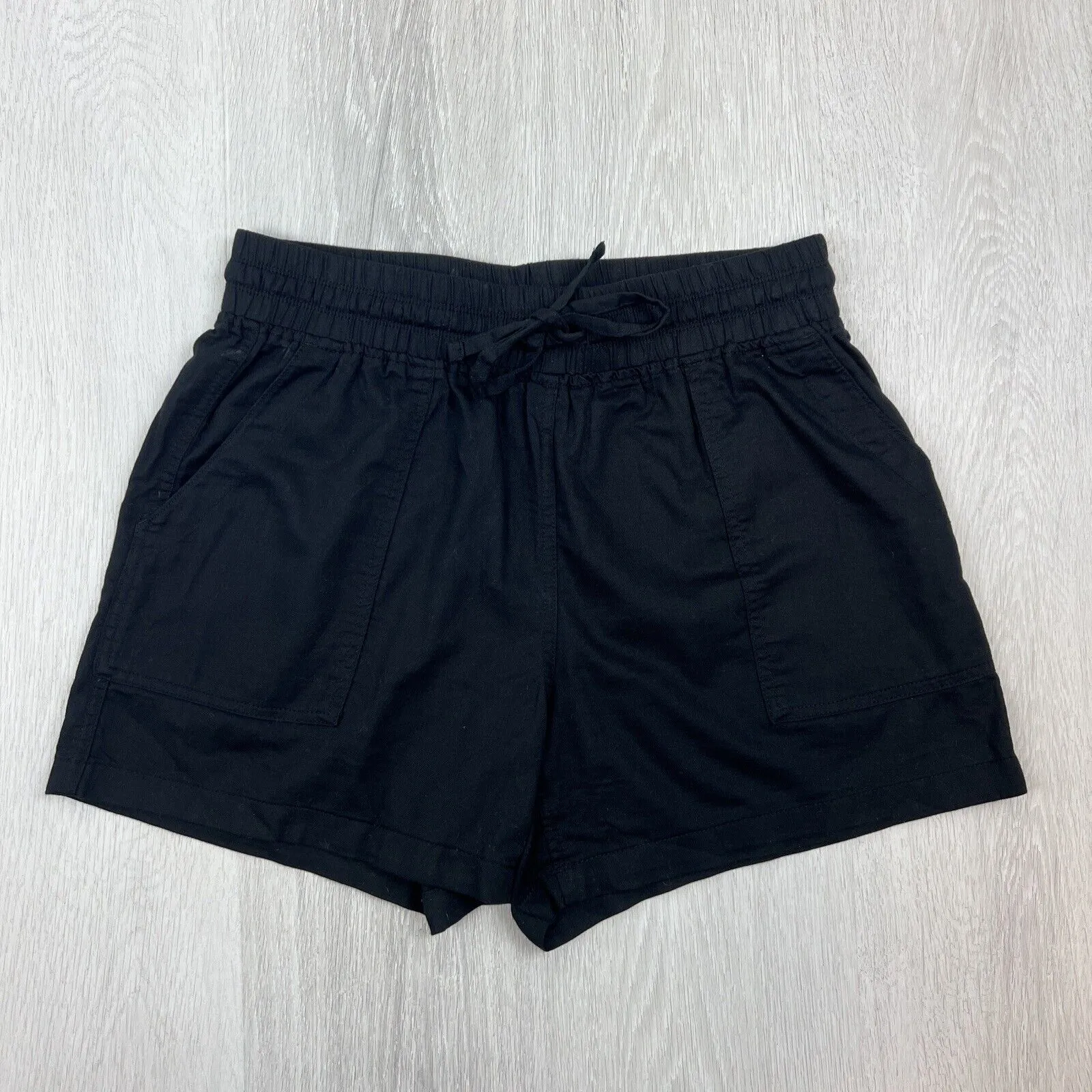 Country Road Womens Black 100% Cotton Shorts Size 10