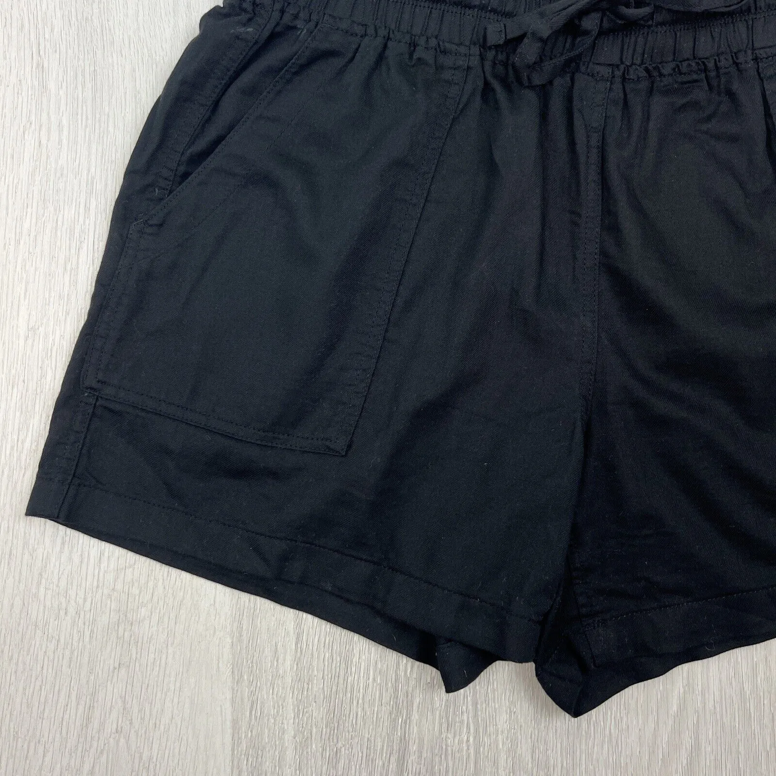 Country Road Womens Black 100% Cotton Shorts Size 10