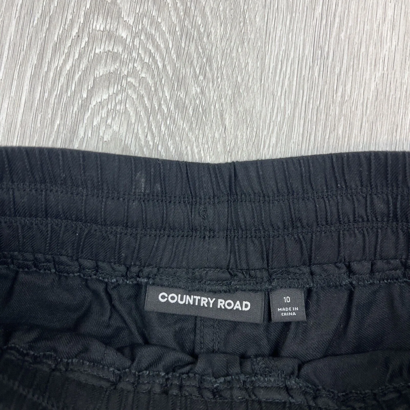 Country Road Womens Black 100% Cotton Shorts Size 10