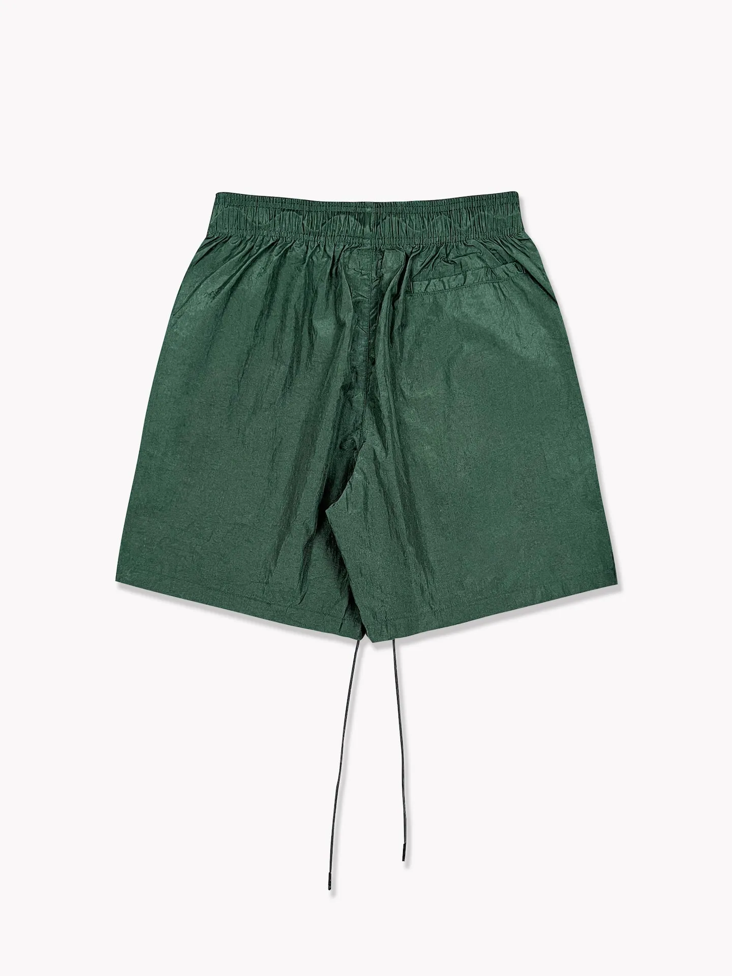 Crinkle Nylon Shorts-Emerald