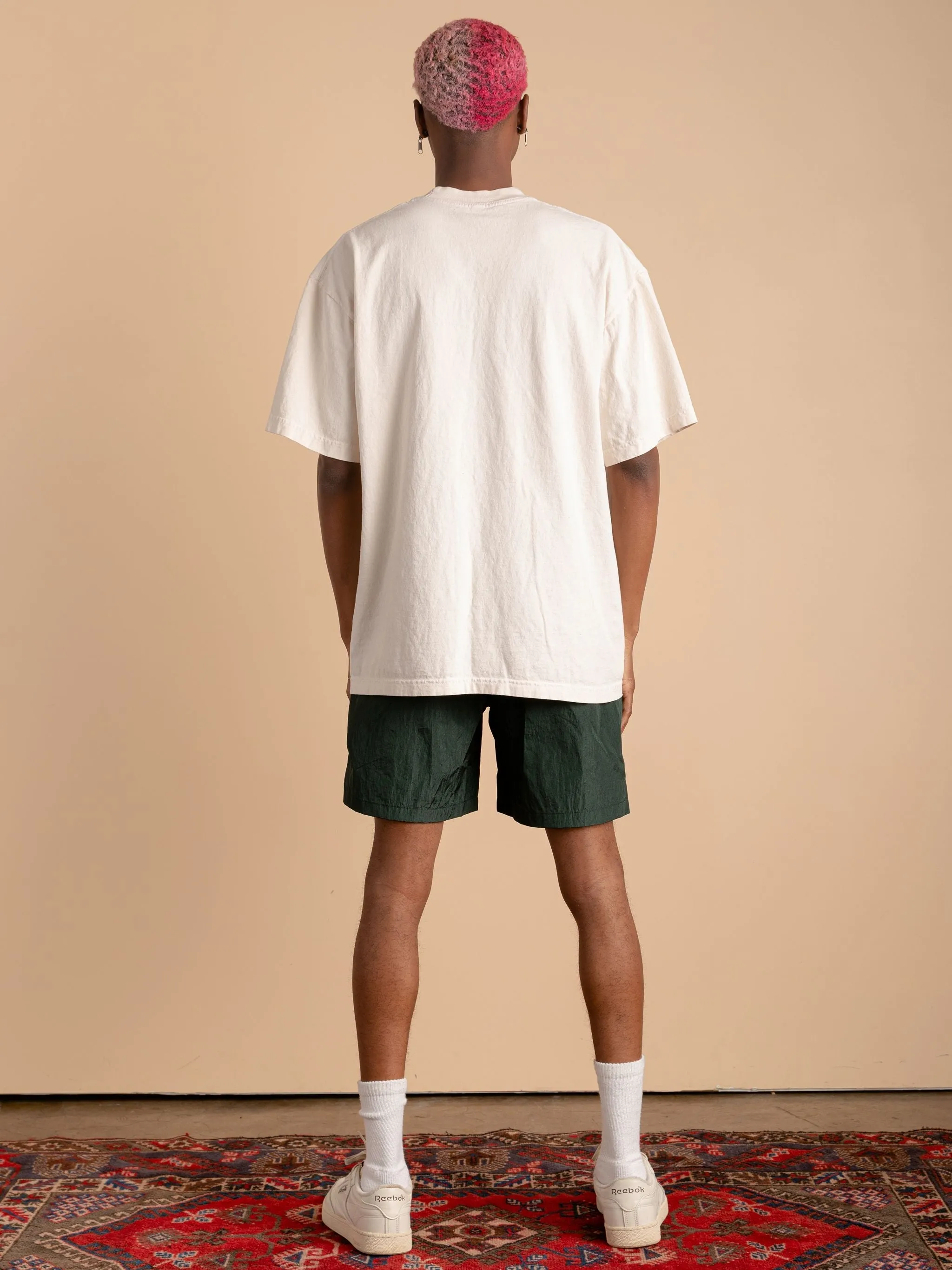 Crinkle Nylon Shorts-Emerald