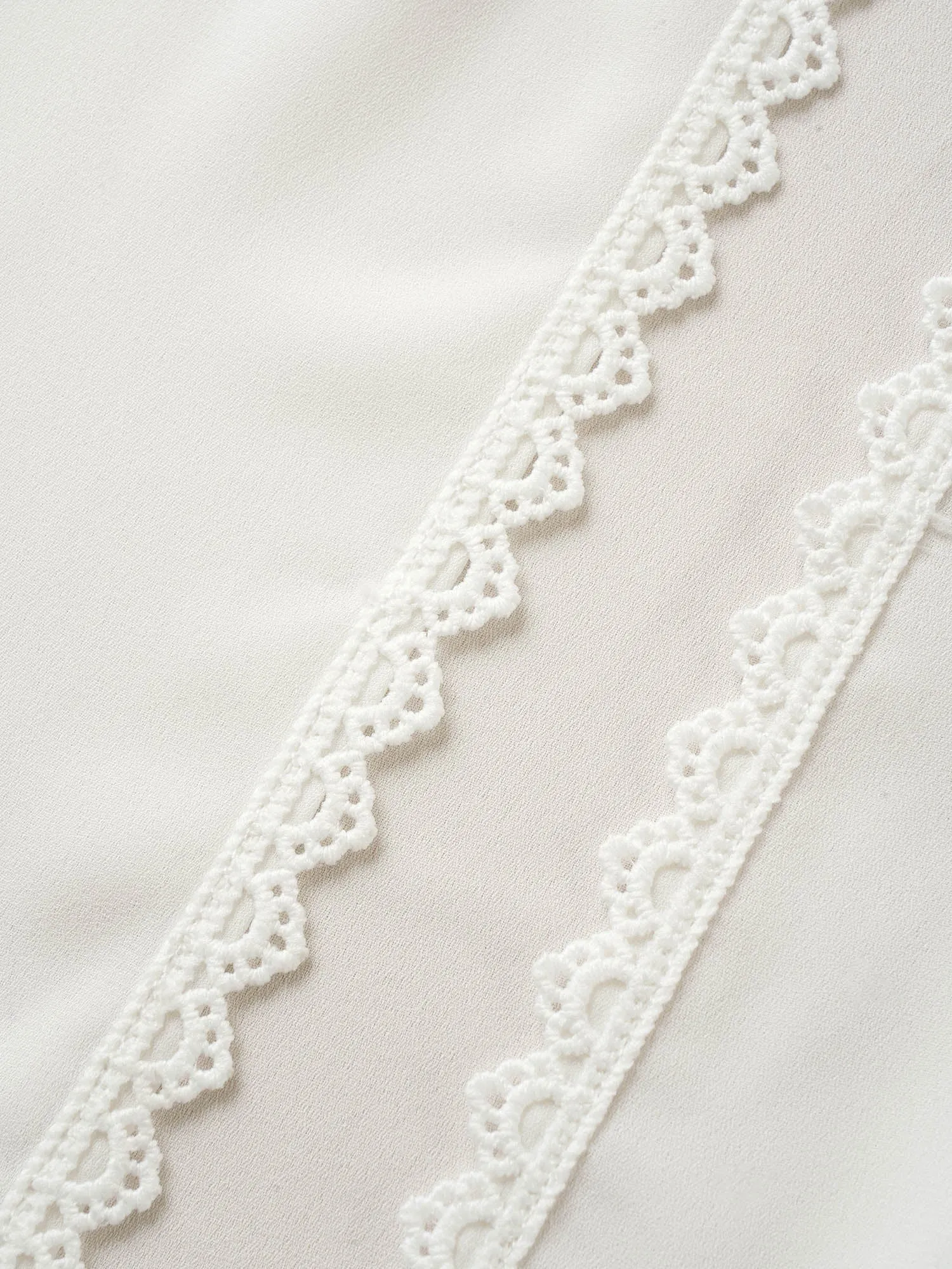 Crochet Lace Mesh Gathered Ruffles Kimono