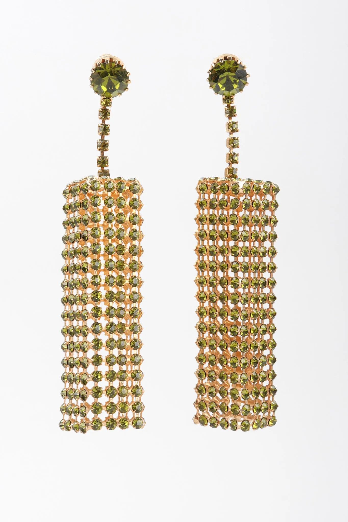 Crystal Cage Drop Earrings