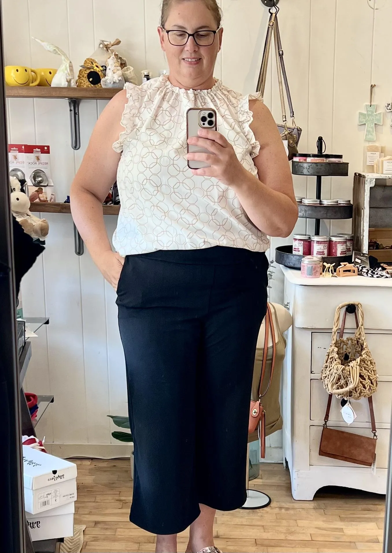 Culotte Style Crop Pants