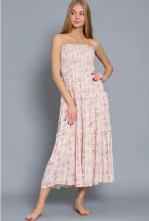 D118 SMOCK TUBE TIER DRESS