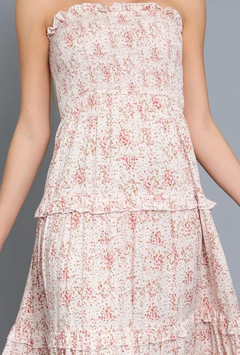 D118 SMOCK TUBE TIER DRESS