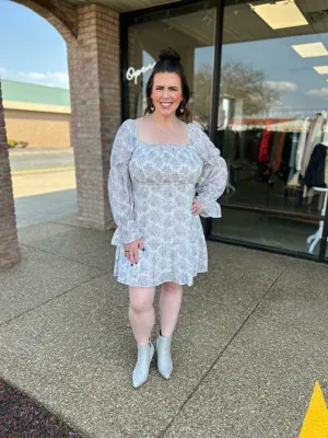 Dainty Floral Smocked Mini Dress