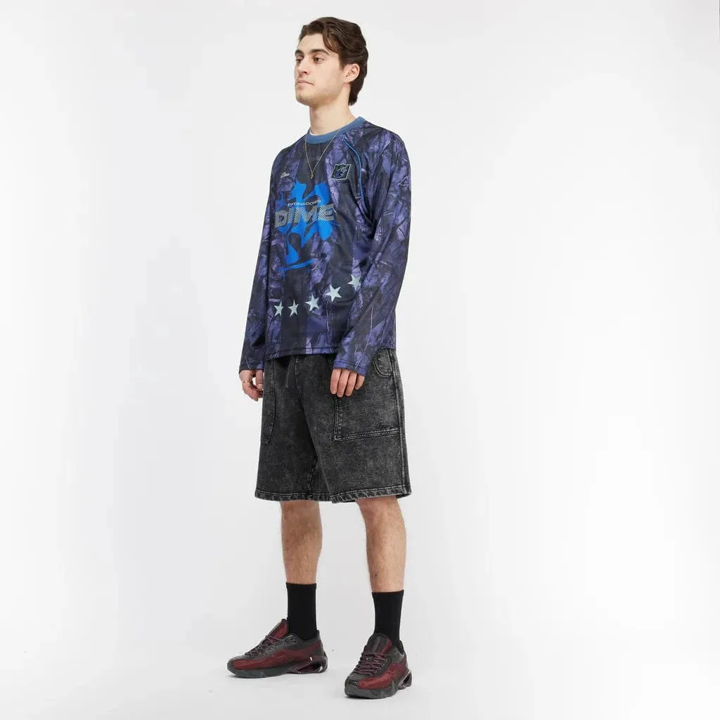 Dime MTL Cyclone French Terry Shorts Navy Snow Washed