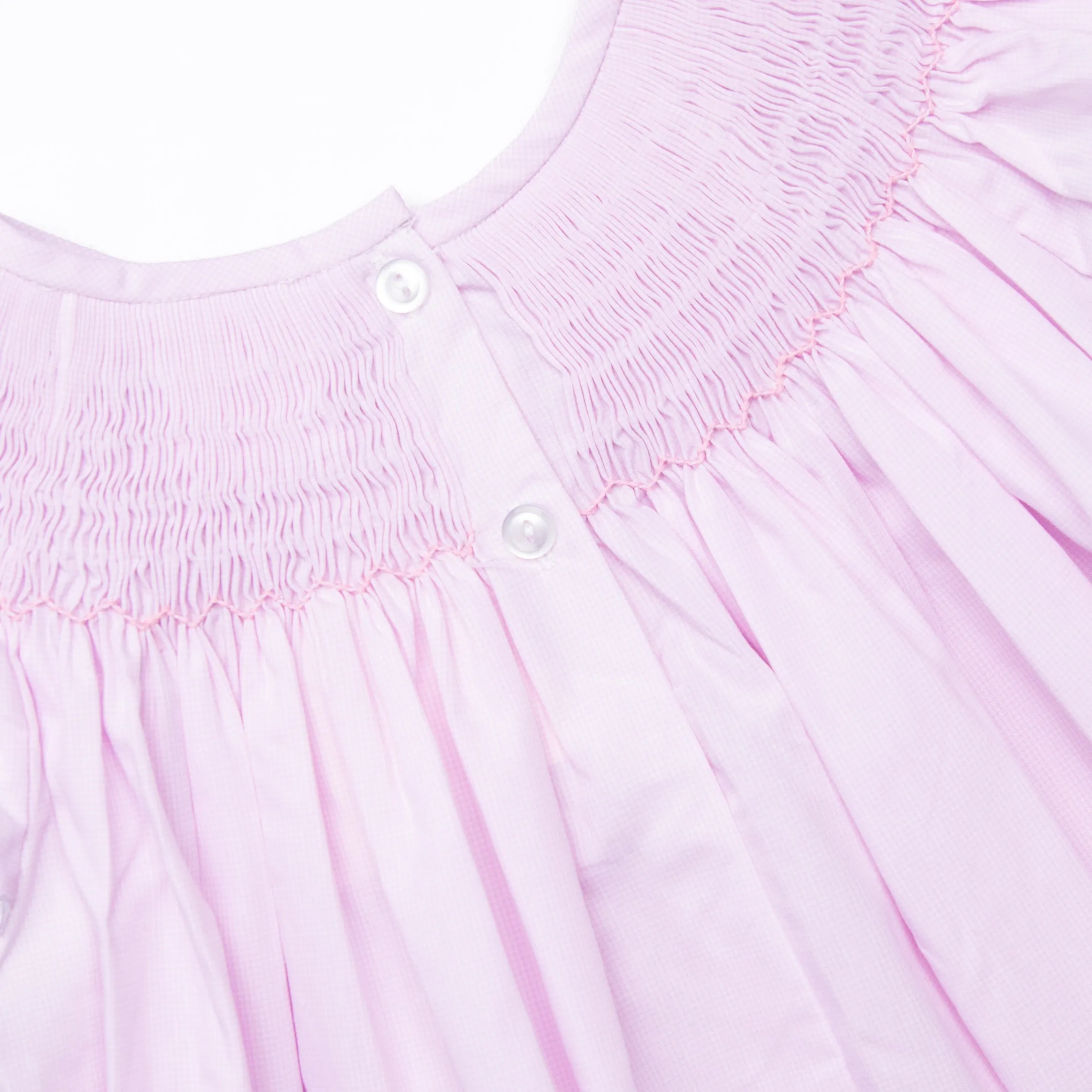 Dip and Dive Smocked Bishop Dress, Pink