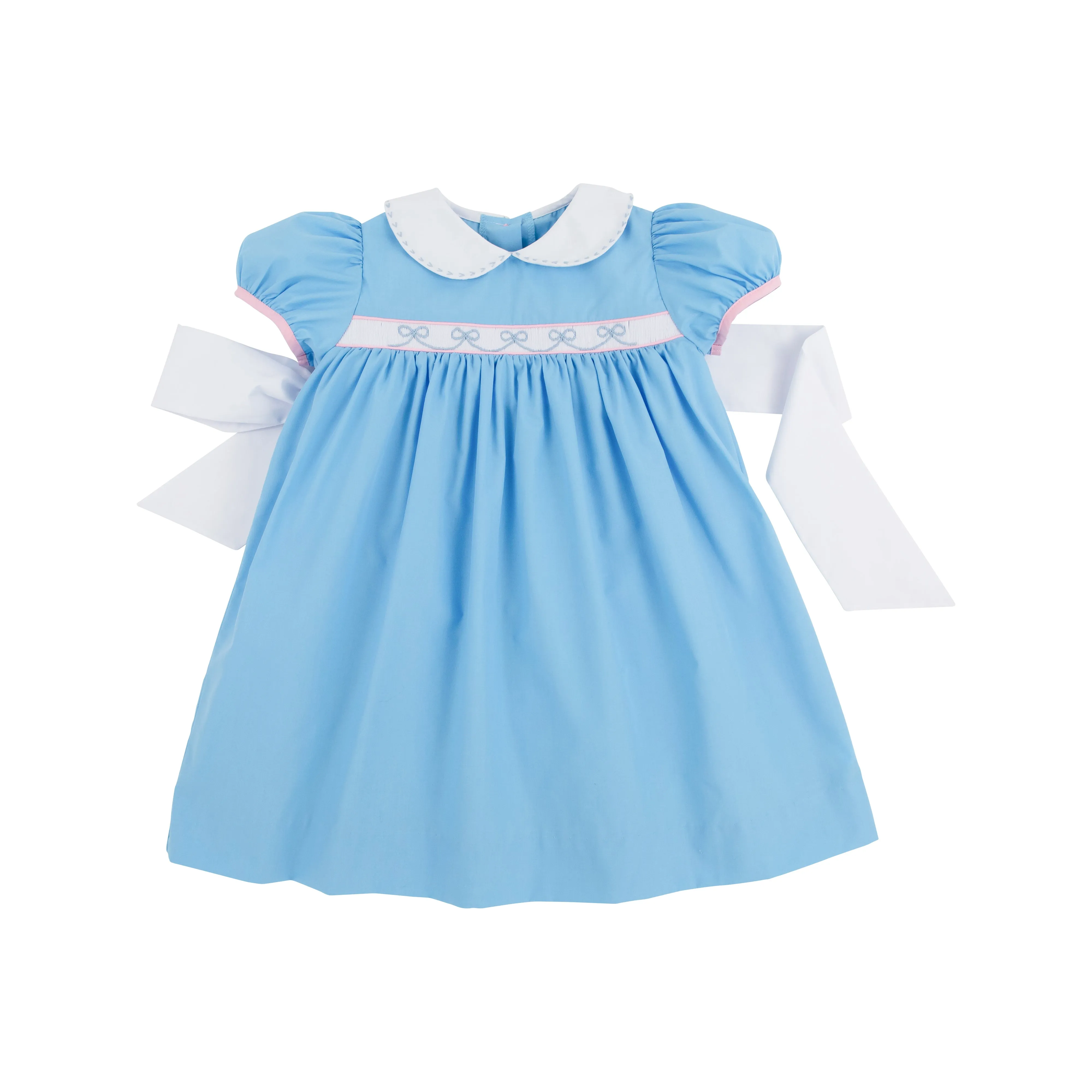 Dottie Hart Dress - Brookline Blue with Worth Avenue White