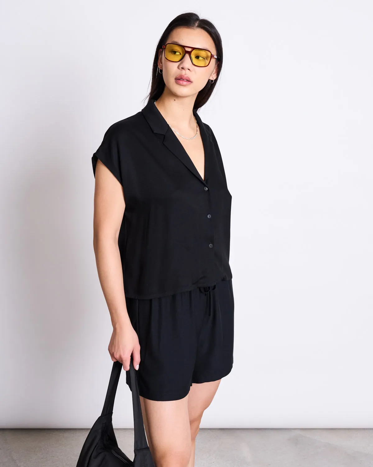 DRAWSTRING SHORTS LOV BLACK