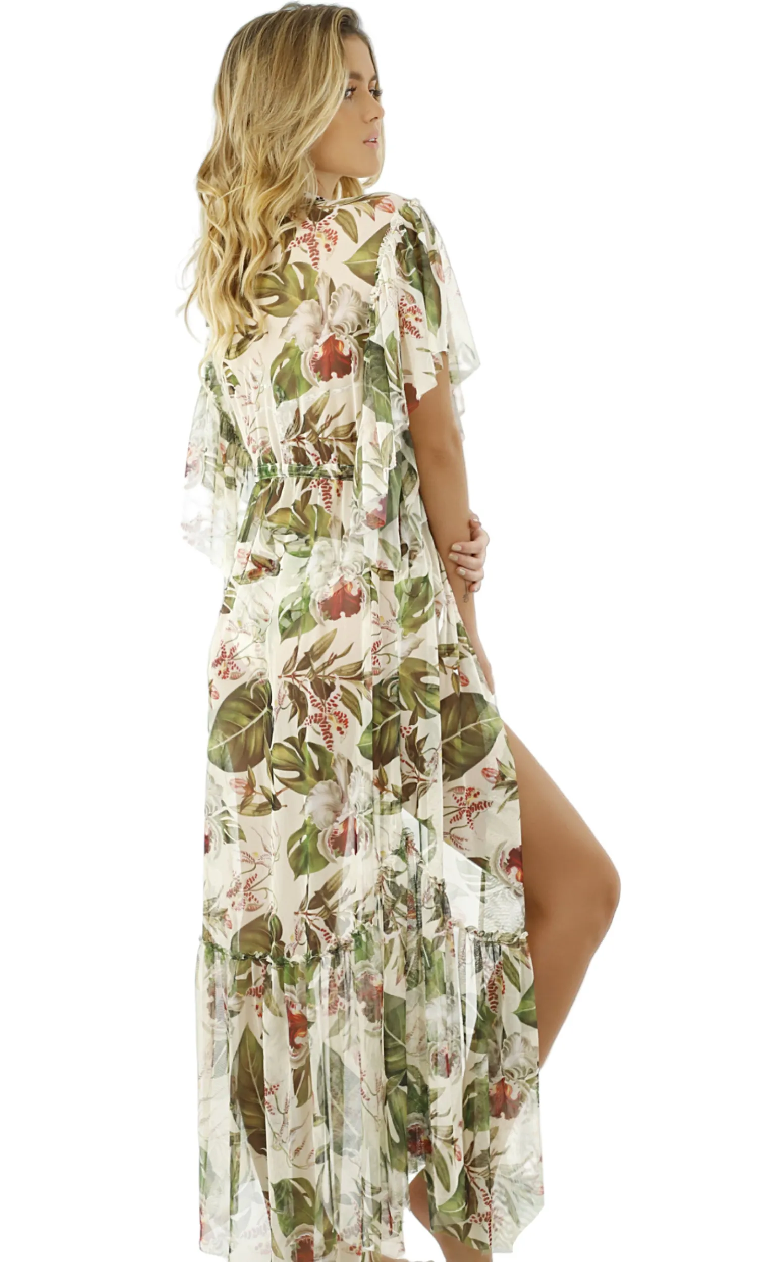 Dream Orchid Mesh Kimono