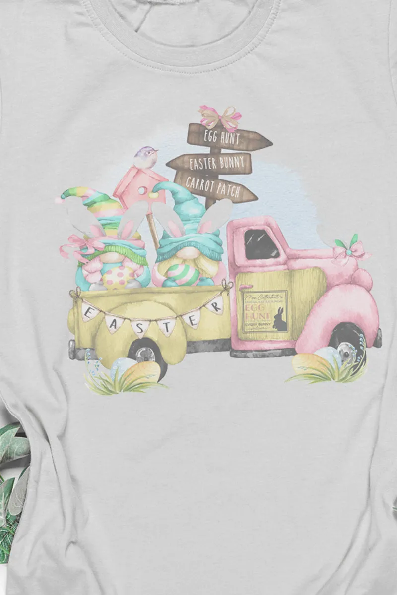 Easter Egg Gnome Truck Unisex Dri-Power 50/50 Tee