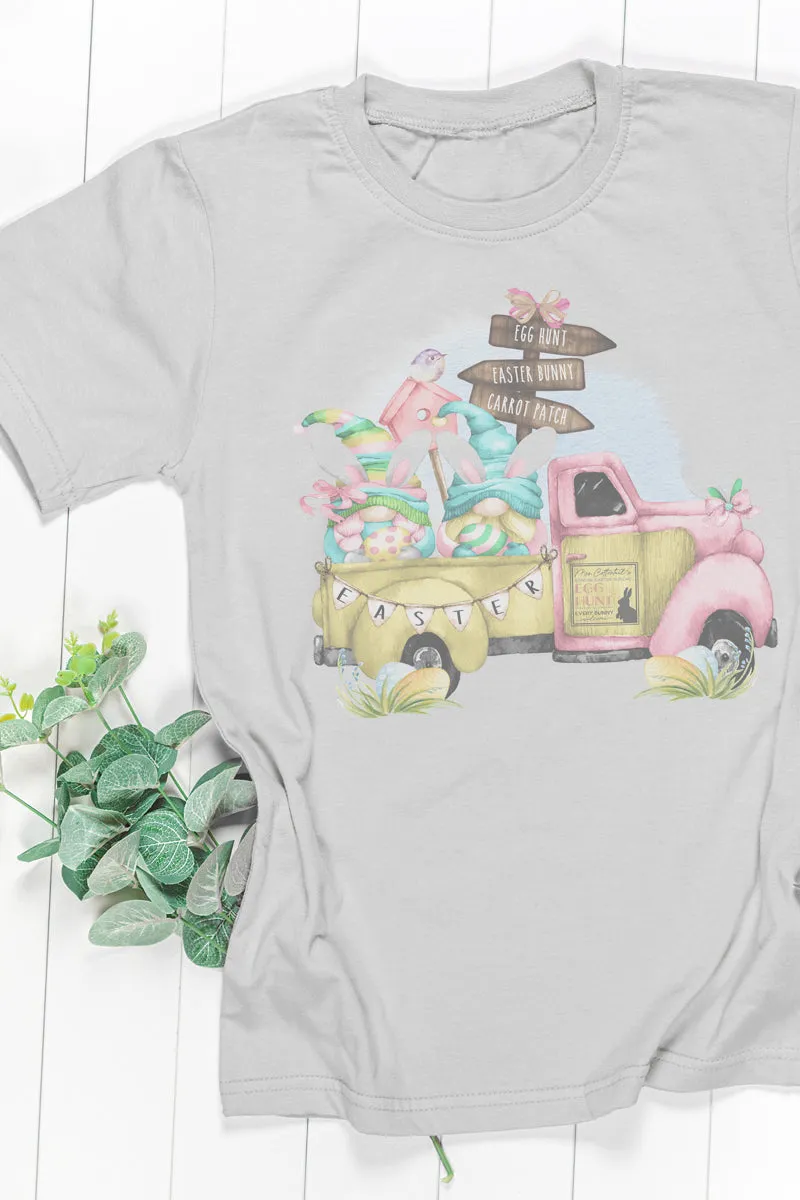 Easter Egg Gnome Truck Unisex Dri-Power 50/50 Tee