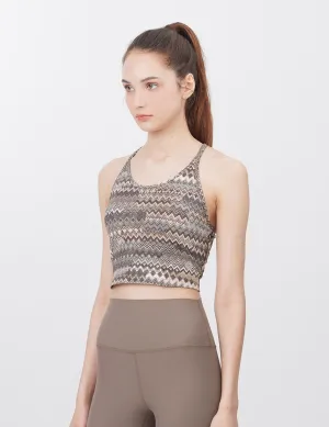 easyoga LESPIRO Galaxy Cropped Tank - F5 Brown Dune