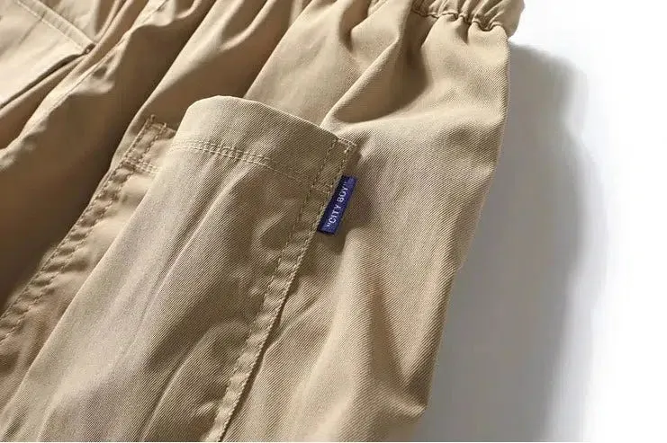 Elastic Waist Cargo Shorts