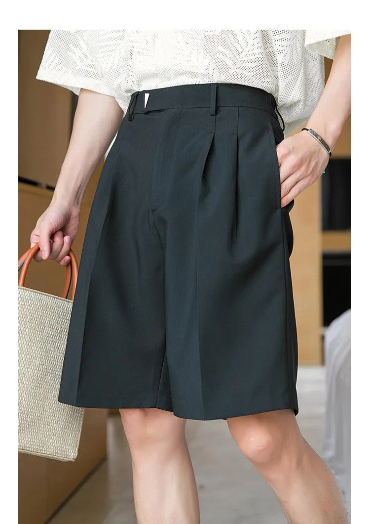 Elastic Waist Drape Shorts