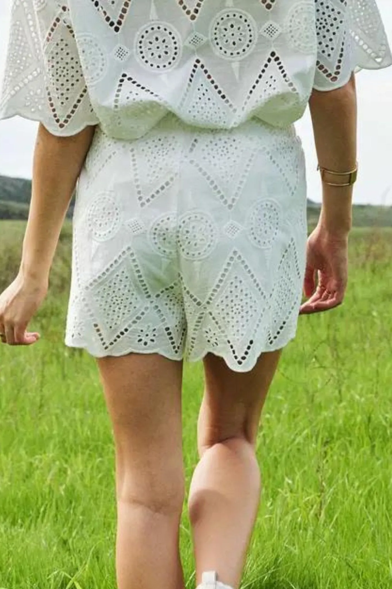 Elastic Waist Laced Shorts