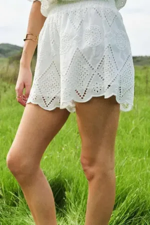 Elastic Waist Laced Shorts