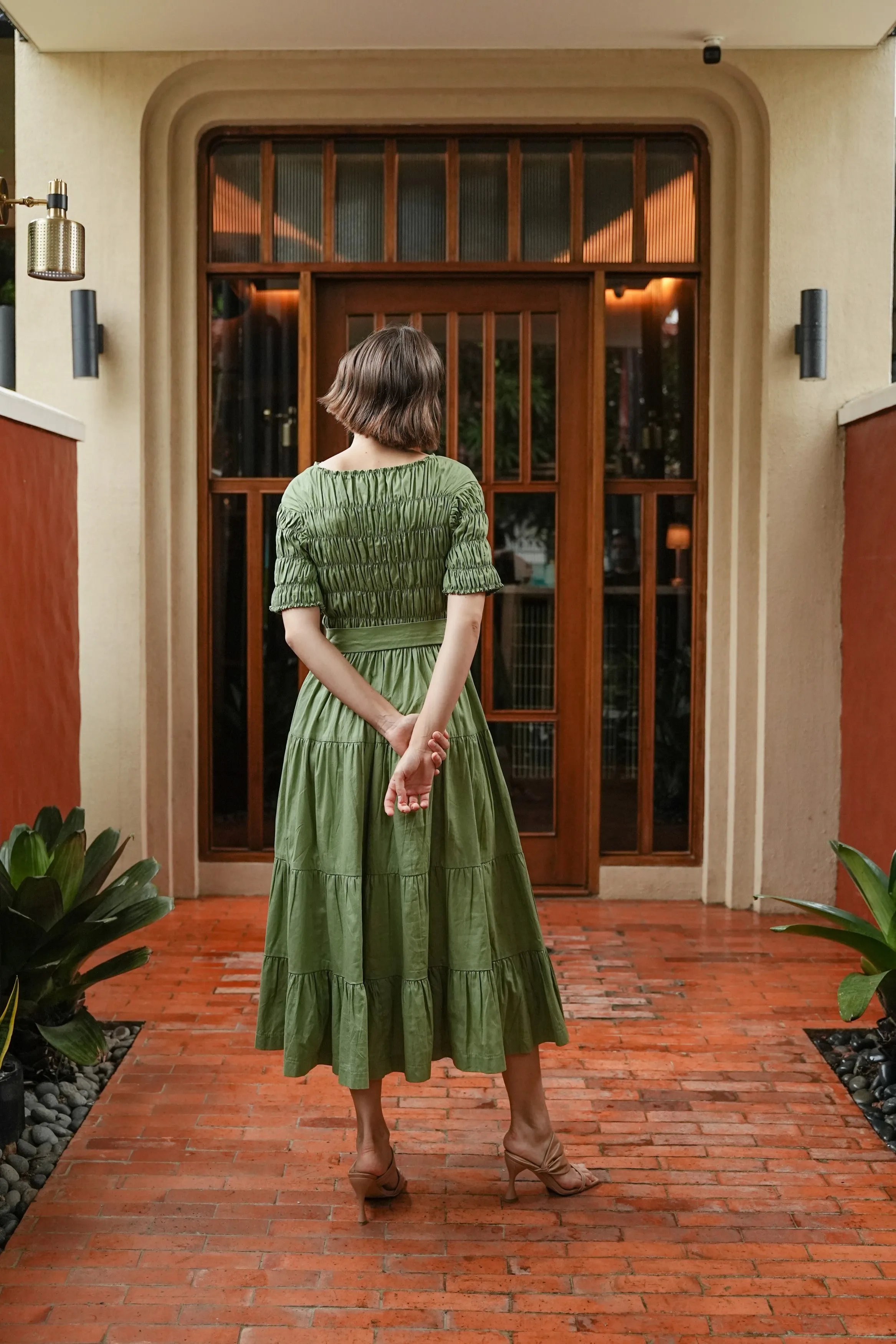 ESMEE DRESS IN LIME CREME
