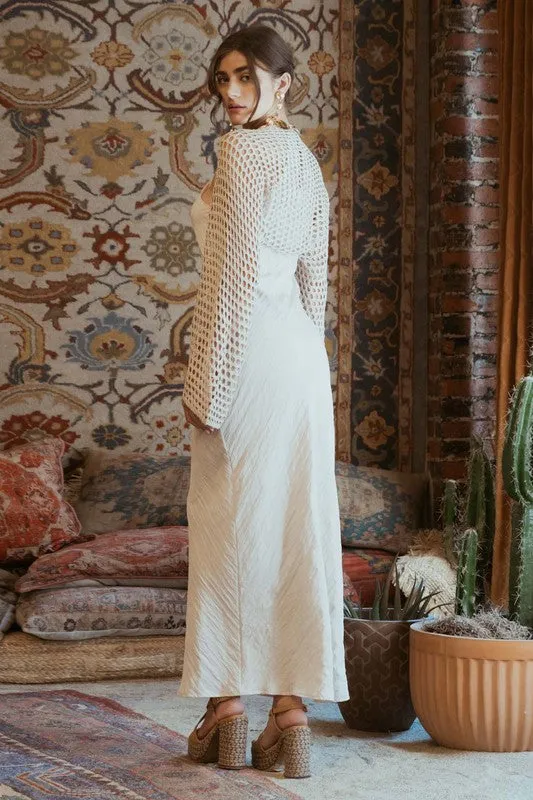 Eternal Love Halter Crinkle Maxi Dress
