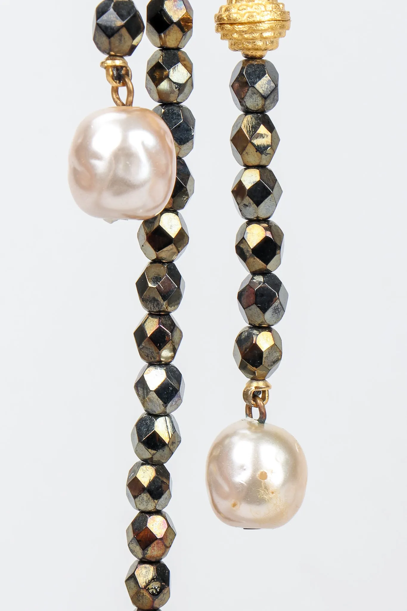 Extra-Long Beaded Drop Earrings