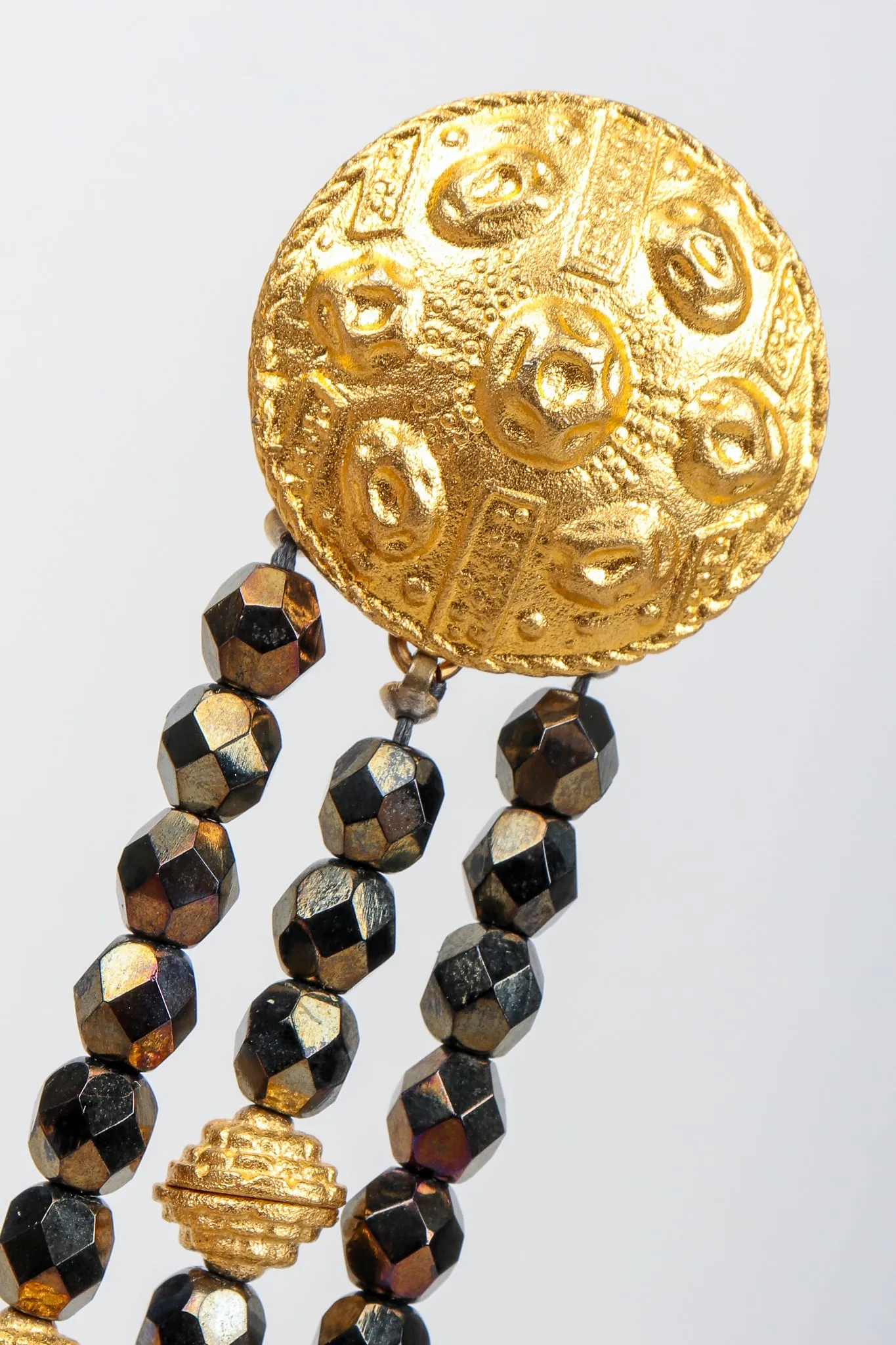 Extra-Long Beaded Drop Earrings