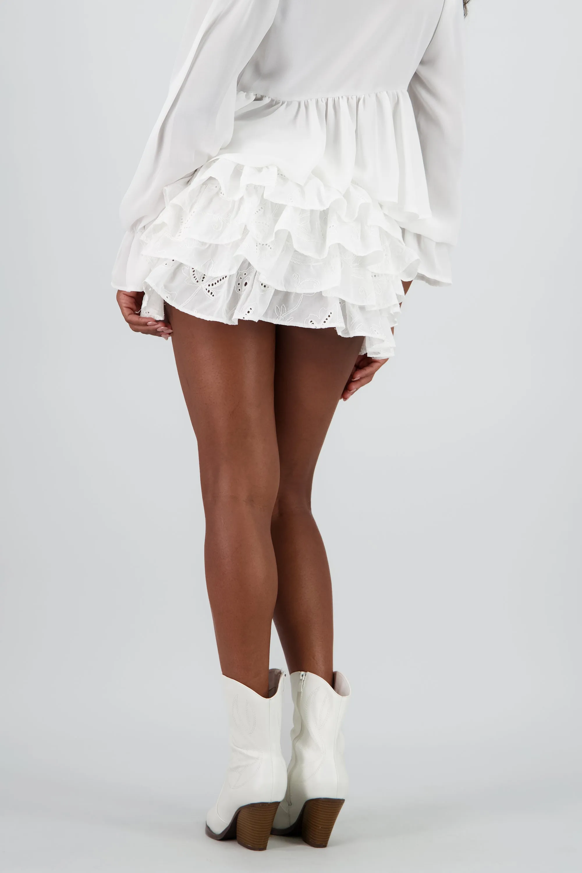Falda mini smock
