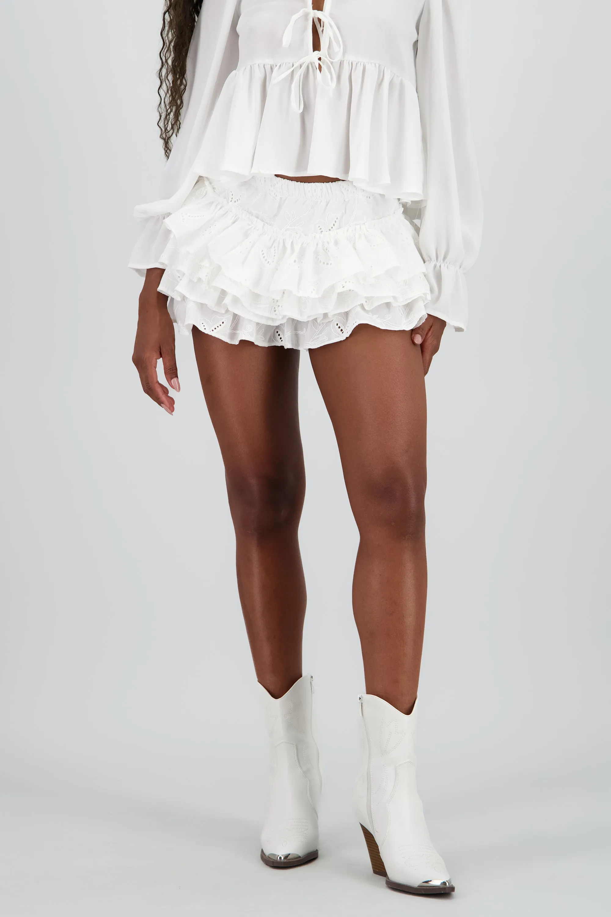 Falda mini smock