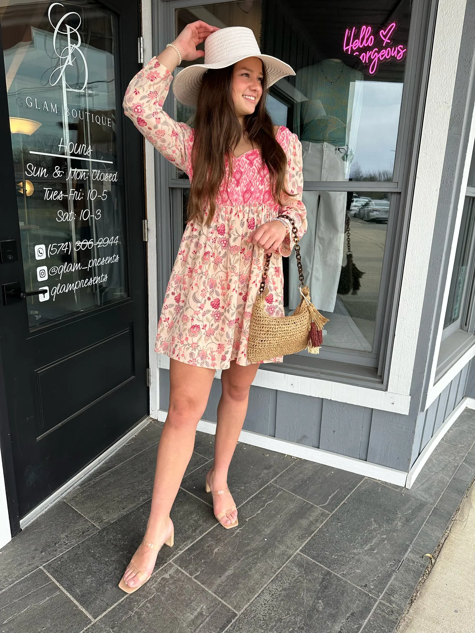 FINAL SALE Boho Floral Dress