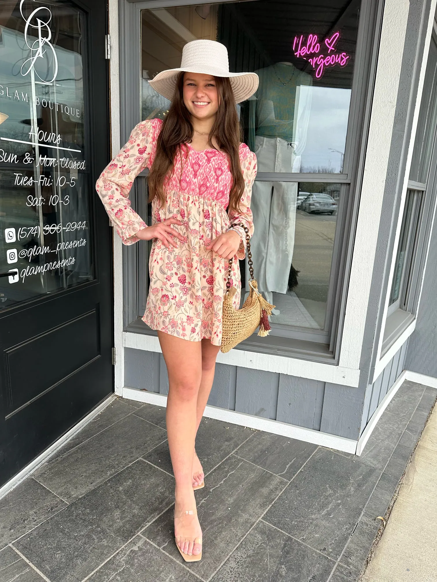 FINAL SALE Boho Floral Dress