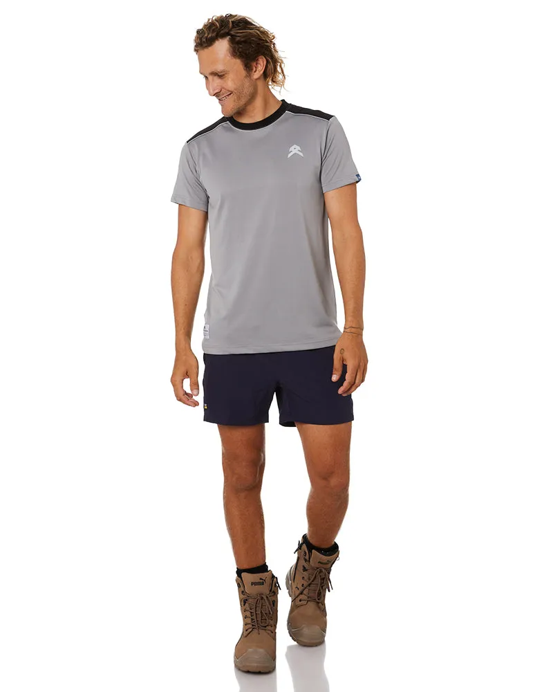 Flex and Move 4-Way Stretch Elastic Waist Short - Navy
