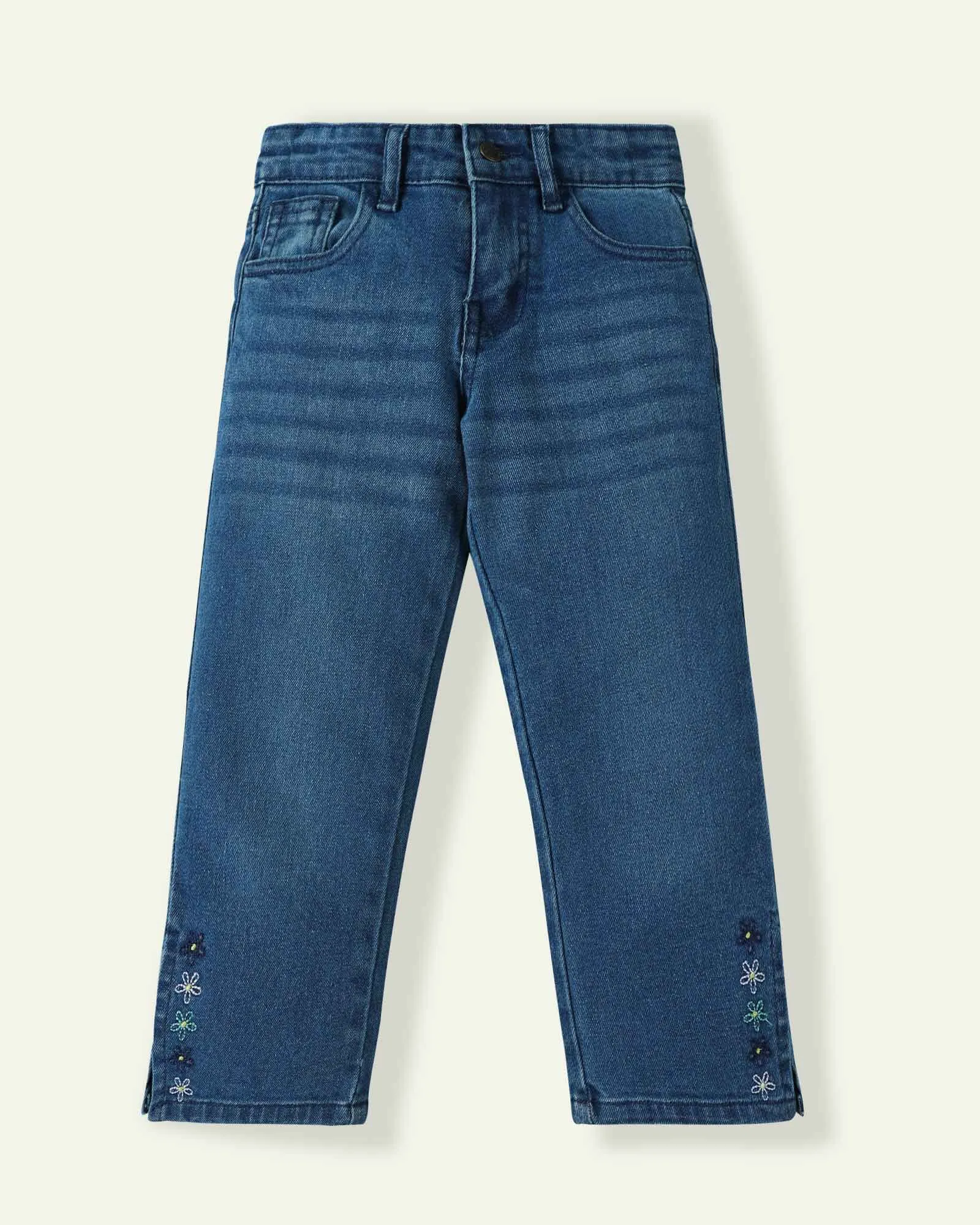 Floral Embroidered Jeans