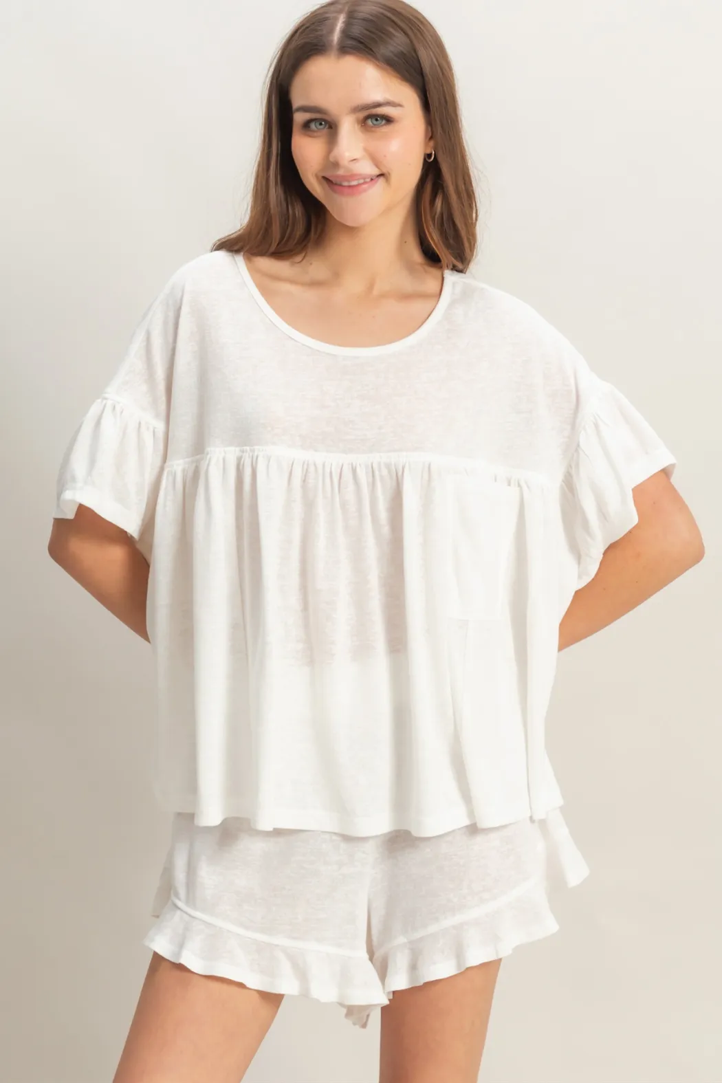 Flutter Elastic Waist Short